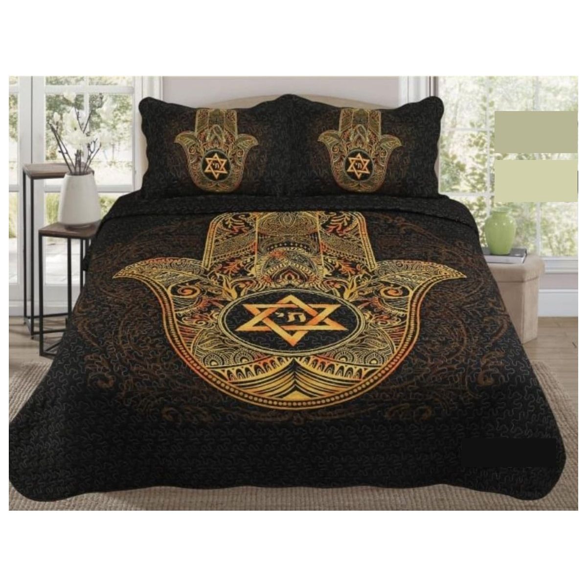 GENERICO - Cubrecama King 270x250 Cm delgado quilt verano mano fatima TF