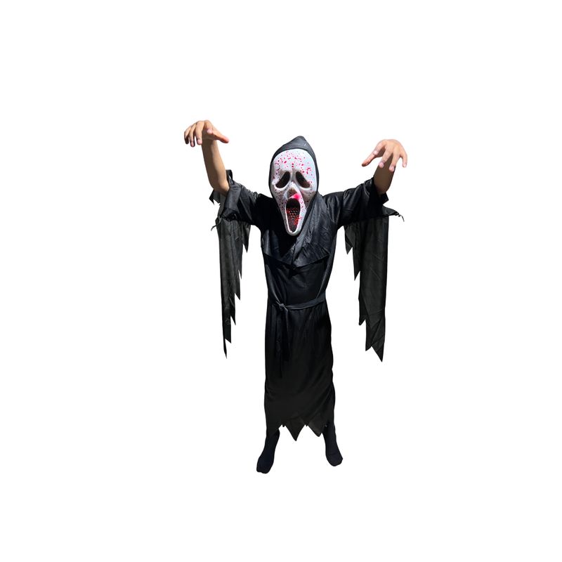 GENERICO - Disfraz Scream + Mascara Scary Movie Niño Halloween
