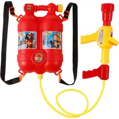 SPACEZAT - Mochila con Pistola Lanza Agua Bombero Roja