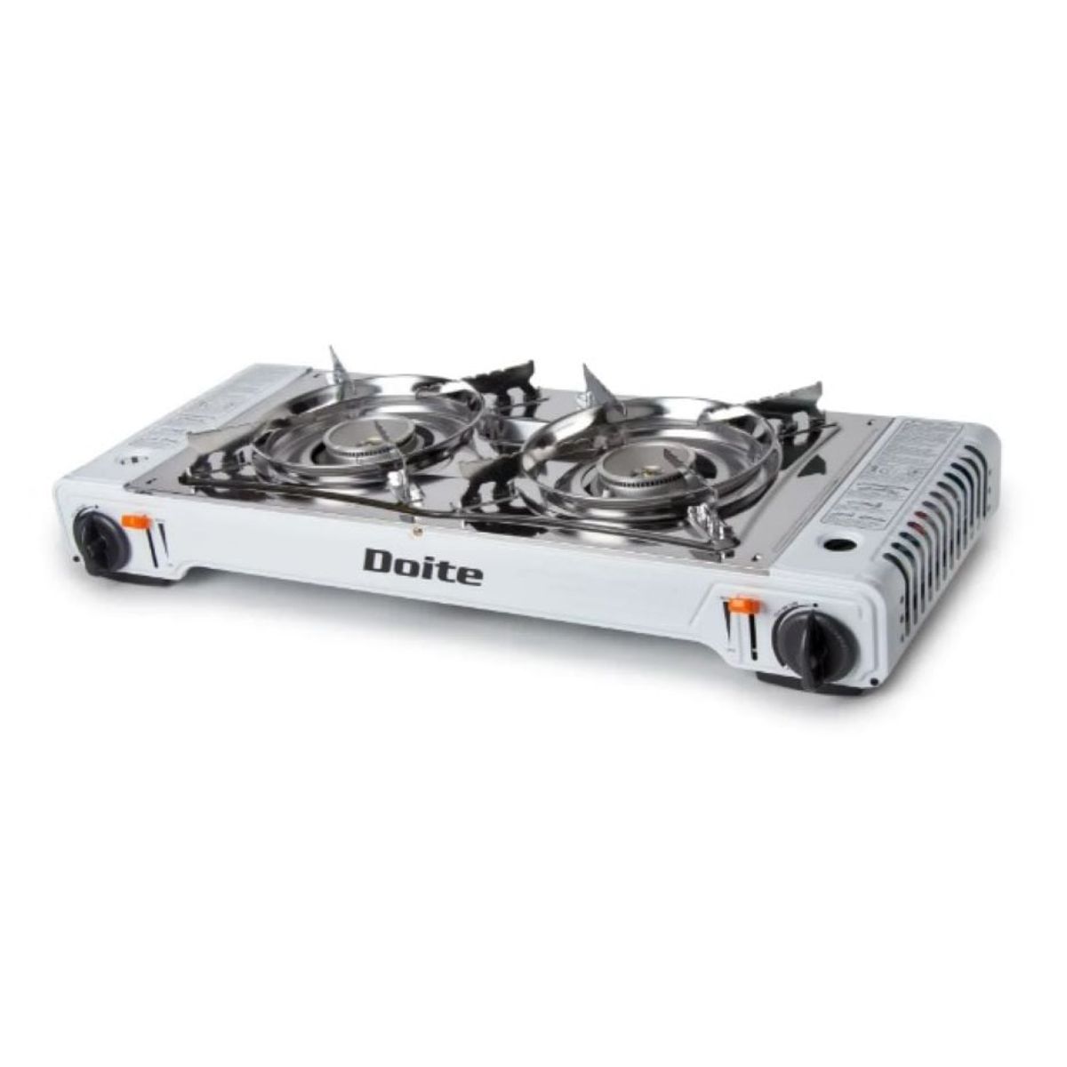 DOITE - Cocinilla Portátil a Gas Duo Plus 2 Quemadores + Plancha