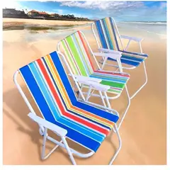 GENERICO - Pack de 2 sillas plegables de verano playa piscina lago