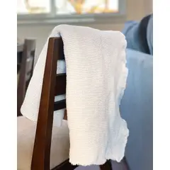 GENERICO - Piecera De Cama Nido - Manta 100% Algodon 260x110 Off White