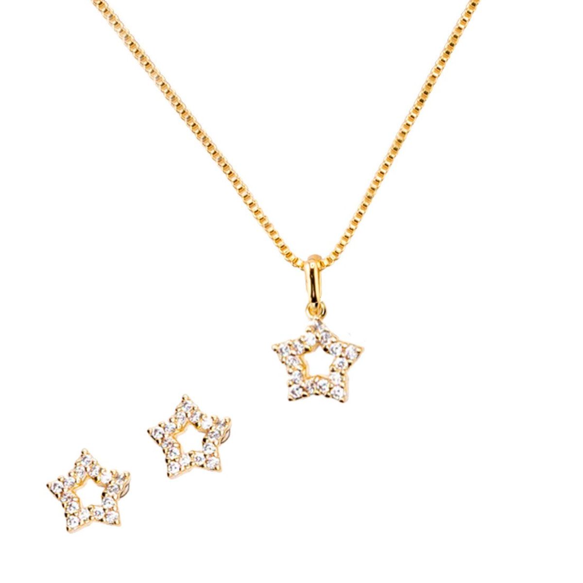 JOYAS MONTERO - Conjunto Aurora Gold Con Micro Circones
