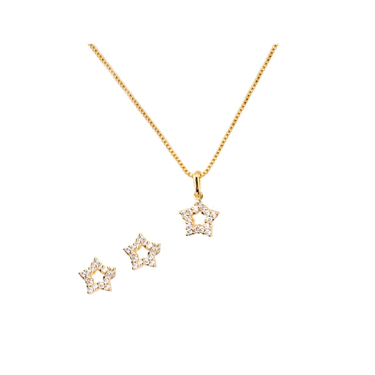 JOYAS MONTERO - Conjunto Aurora Gold Con Micro Circones