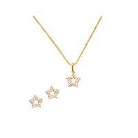 Conjunto Aurora Gold Con Micro Circones