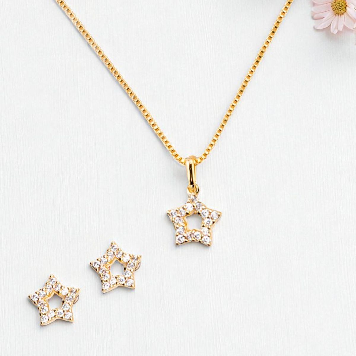 JOYAS MONTERO - Conjunto Aurora Gold Con Micro Circones