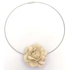 CATHALIFAUDJOYAS - COLLAR ACERO FLOR