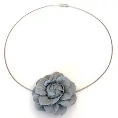 CATHALIFAUDJOYAS - COLLAR ACERO FLOR