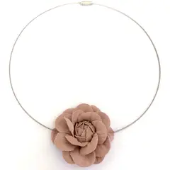 CATHALIFAUDJOYAS - COLLAR ACERO FLOR