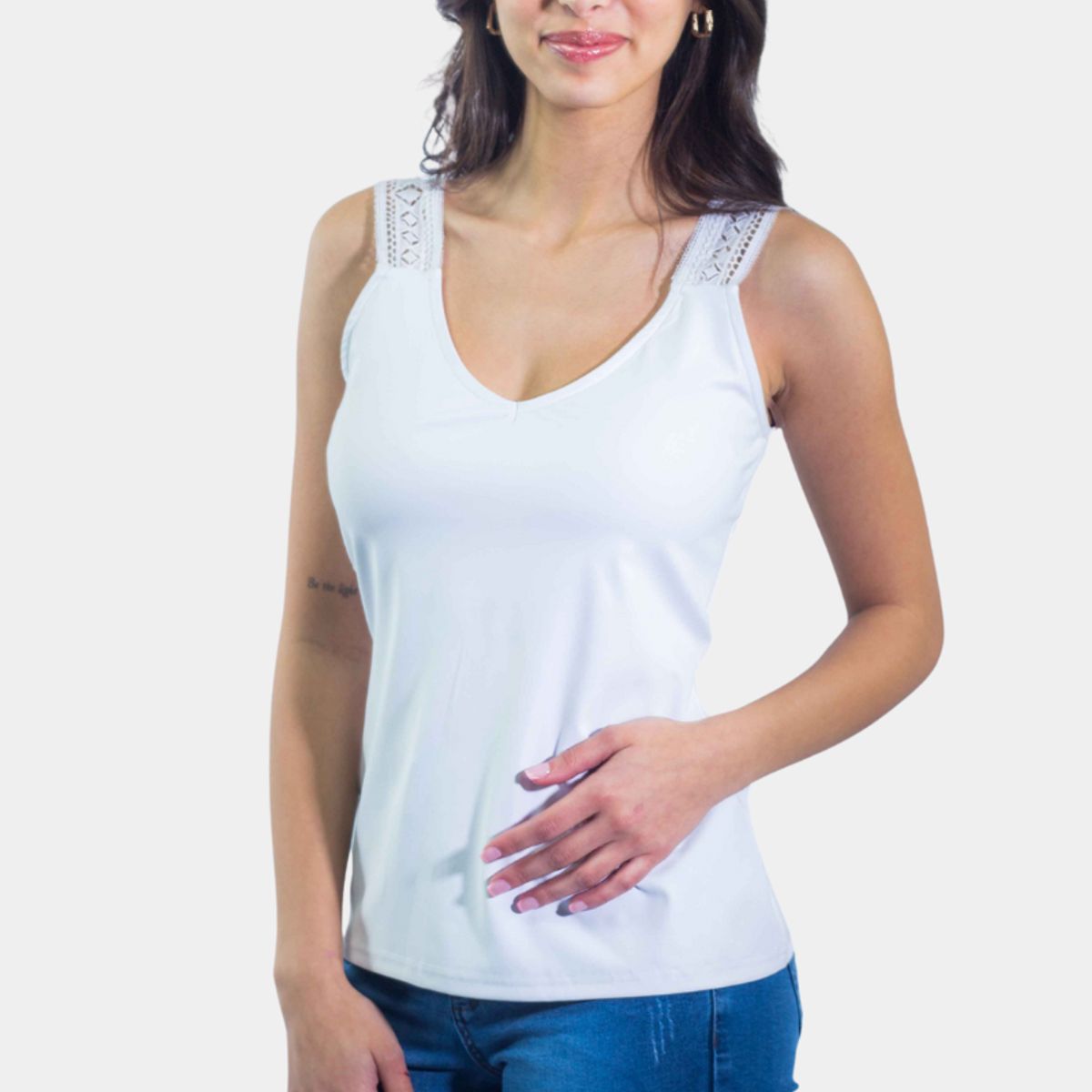 TENTATION - Top Poliamida Cruzada Blanco Tentation