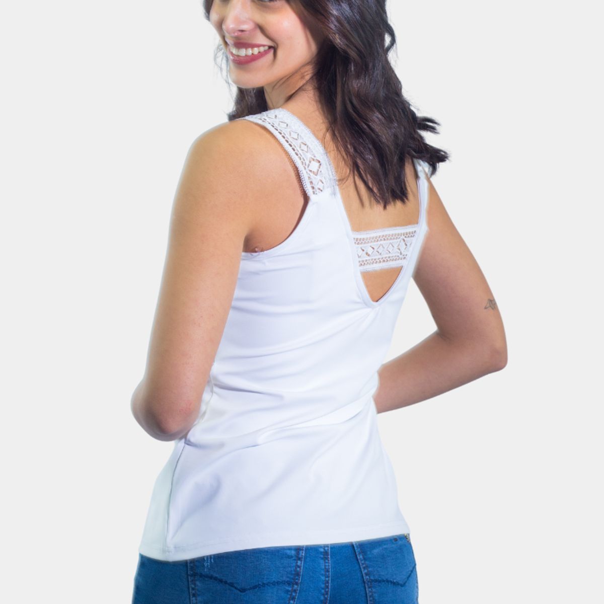 TENTATION - Top Poliamida Cruzada Blanco Tentation