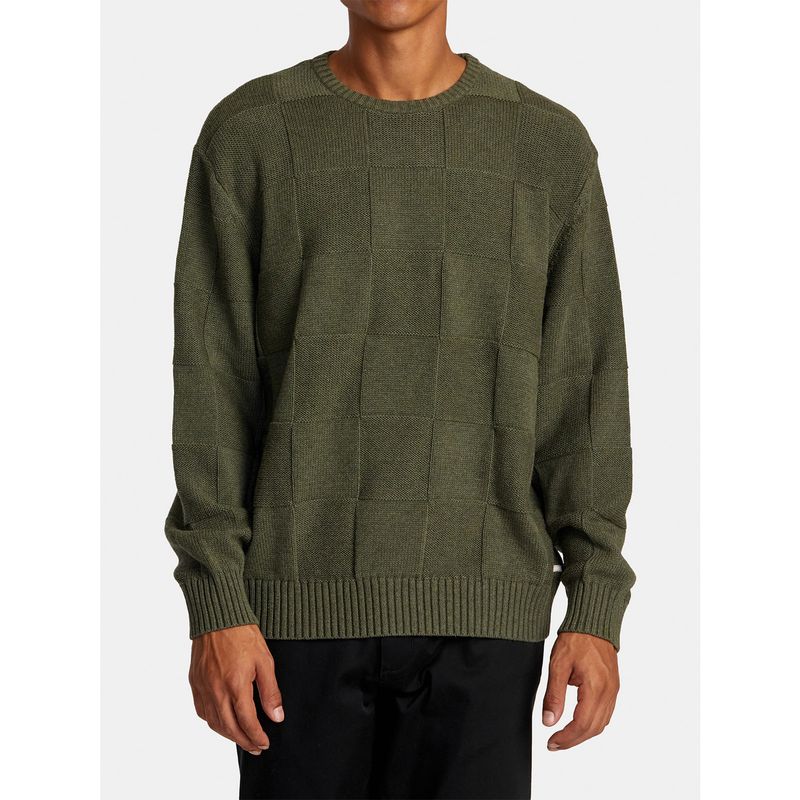RVCA - Sweater Hombre Hi Grade Boro Crew Verde RVCA