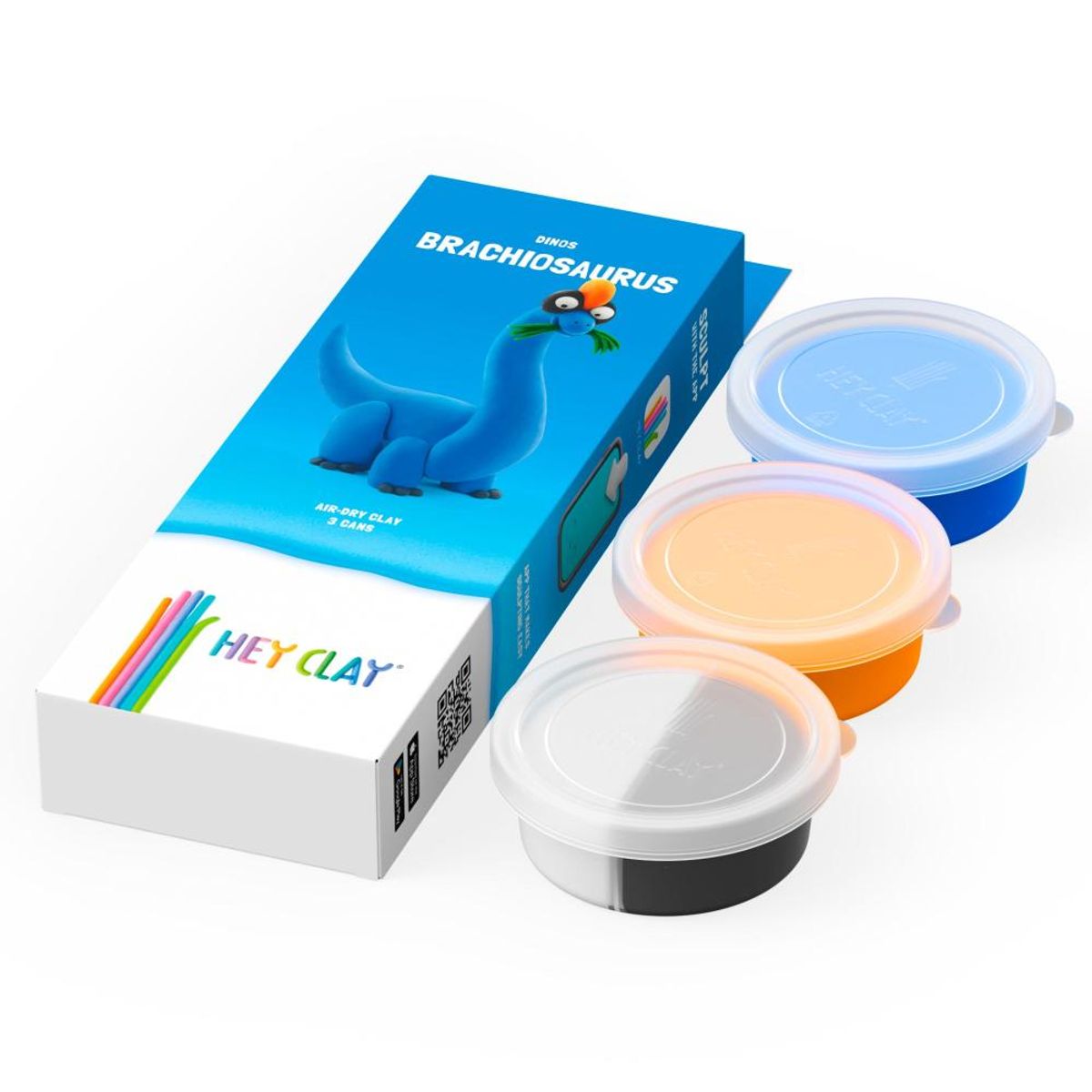 HEY CLAY - Dinosaurio Braquiosaurio 3 Potes Hey Clay
