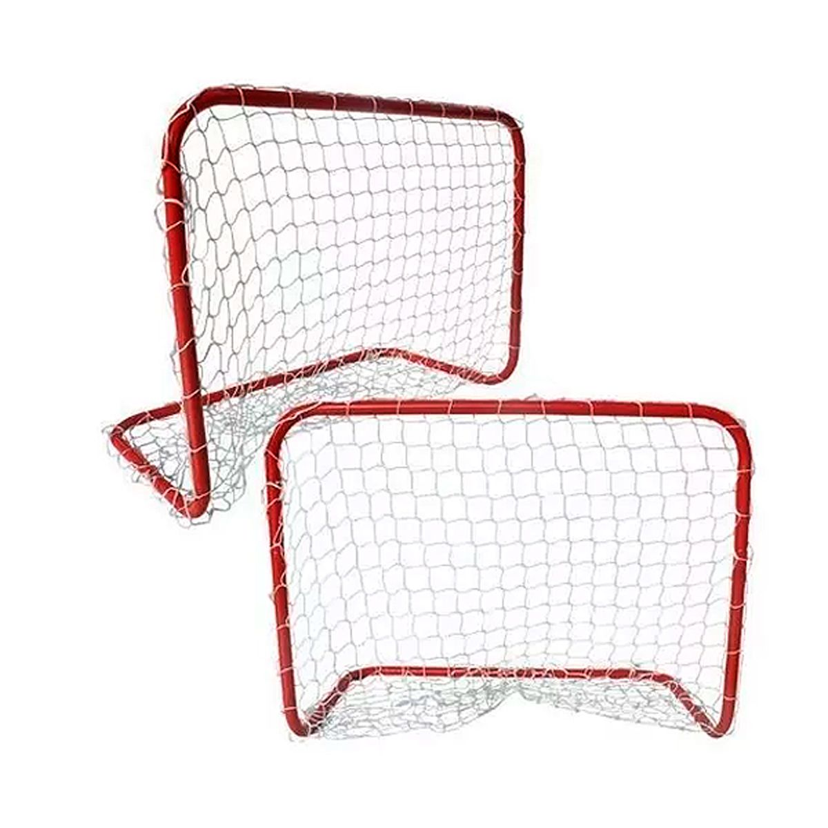 SDFIT - Set 2 Arcos De Futbol Metal 80 Cm X 60 Cm X 45 Cm Con Red