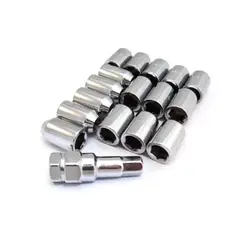 GENERICO - Tuercas De Seguridad Llantas De 12x125 + Llave Color Gris