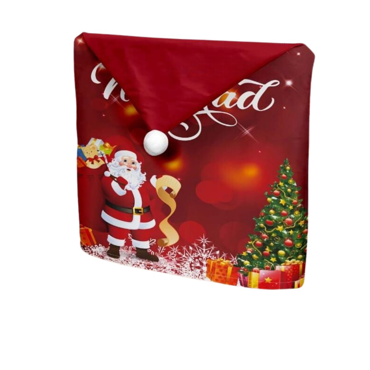 GENERICO - Set 6 Fundas Cubre Sillas De Comedor Con Pompom Navideñas