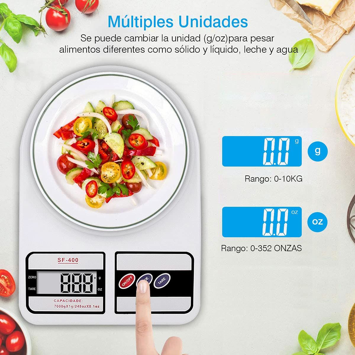 GENERICO - Bascula Digital Gramera para CocinaBascula Digital para Alimentos 10kg