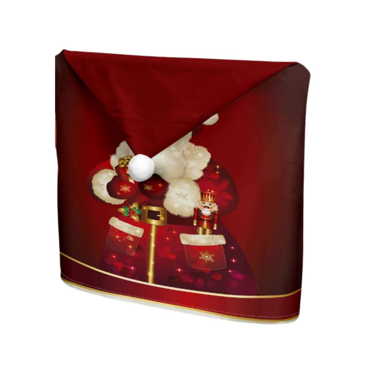 GENERICO - Set 6 Fundas Cubre Sillas De Comedor Con Pompom Navideñas