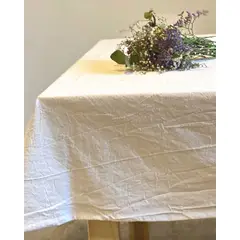 GENERICO - Mantel 180x145 Tusor 100% Algodon Off White