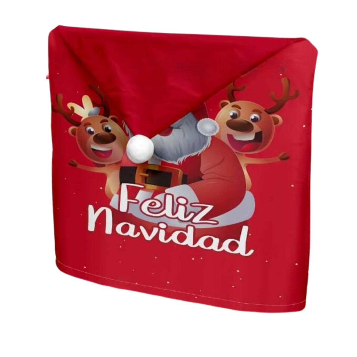 GENERICO - Set 6 Fundas Cubre Sillas De Comedor Con Pompom Navideñas