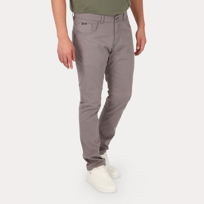 GANGSTER - Pantalon Canvas Liso 0 Gris Gangster