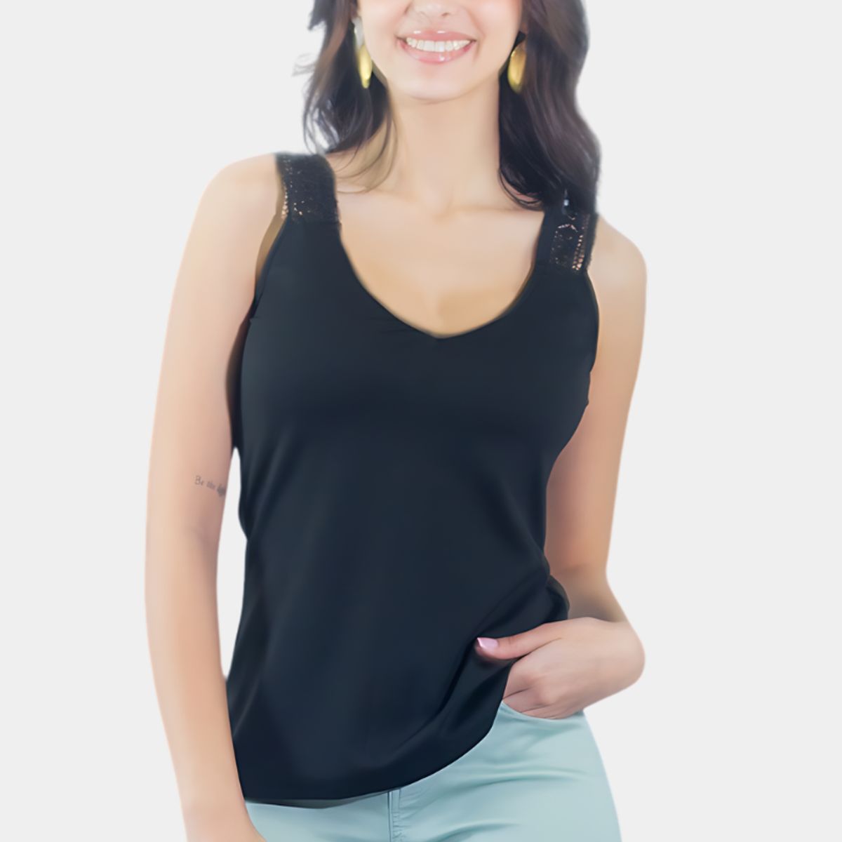 TENTATION - Top Poliamida Cruzada Black Tentation