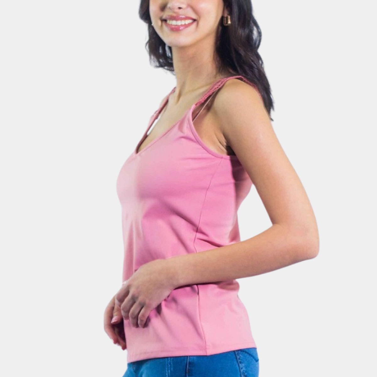 TENTATION - Top Poliamida Cruzada Rosa Tentation