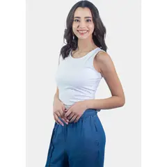 TENTATION - Top Poliamida Amarra Blanco