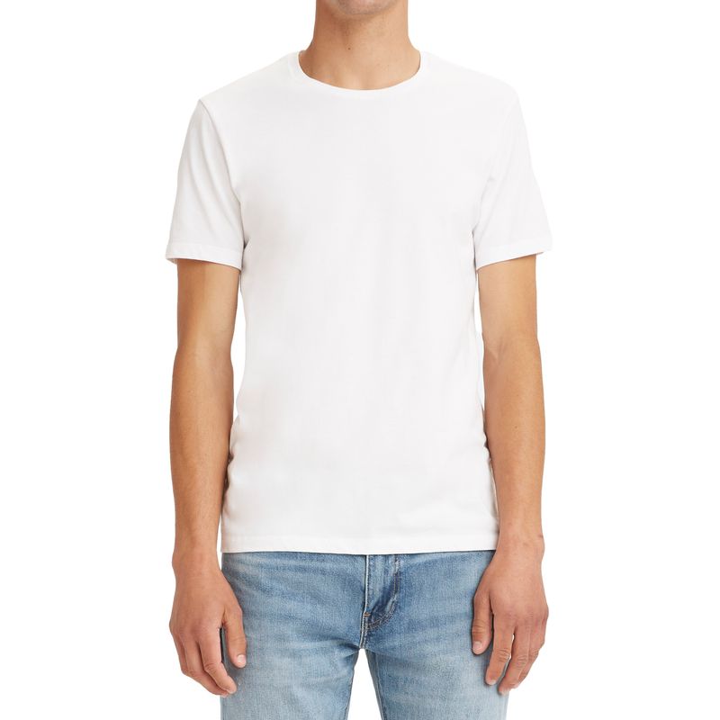 LEVIS - Polera Hombre 2 Pack Slim Crewneck Blanco Levis