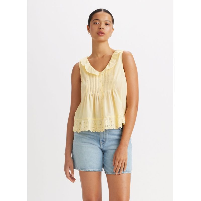 LEVIS - Blusa Sin Mangas Mujer Fauna Amarillo Levis