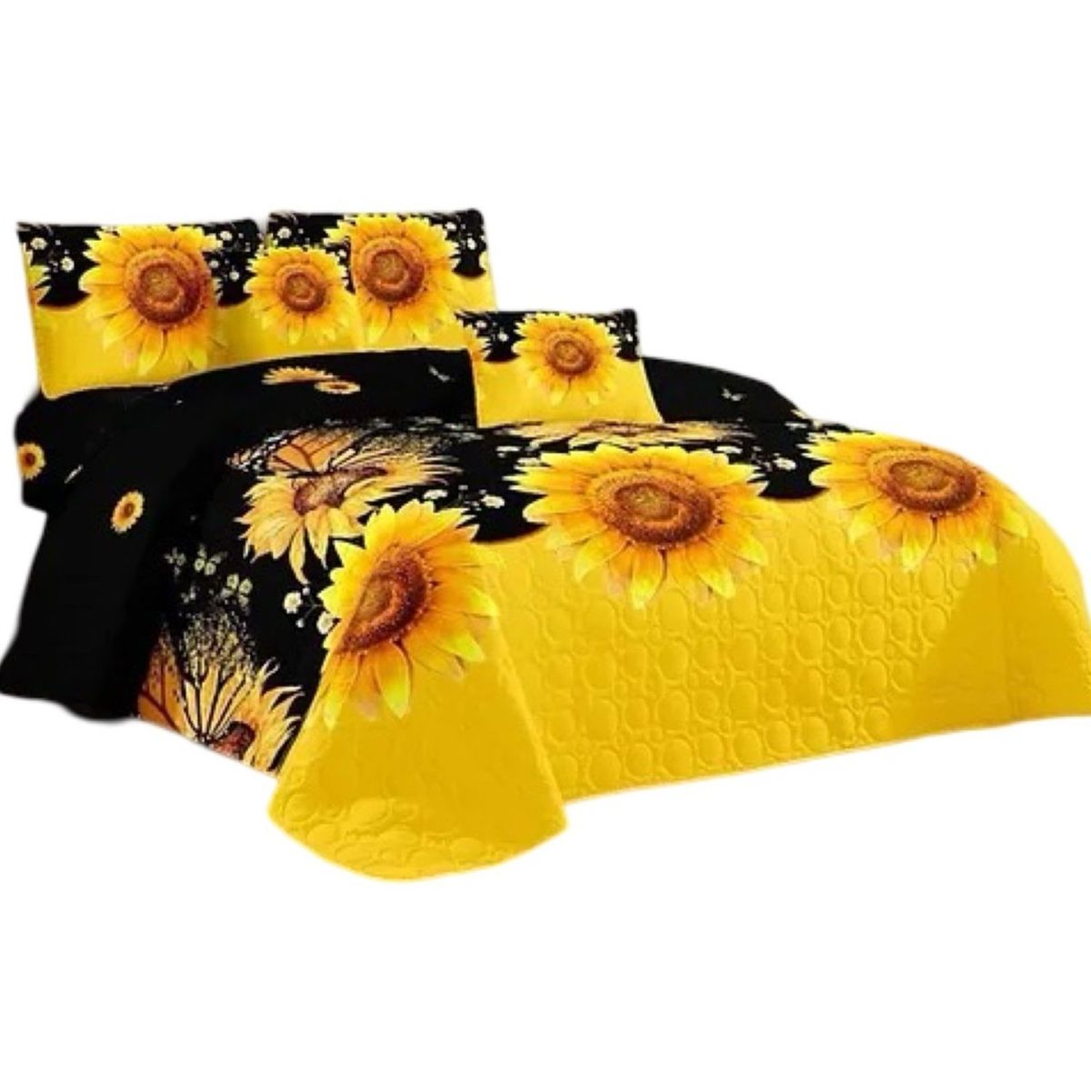 GENERICO - Cubrecama Quilt Verano King + 2 Fundas Almohada DA12