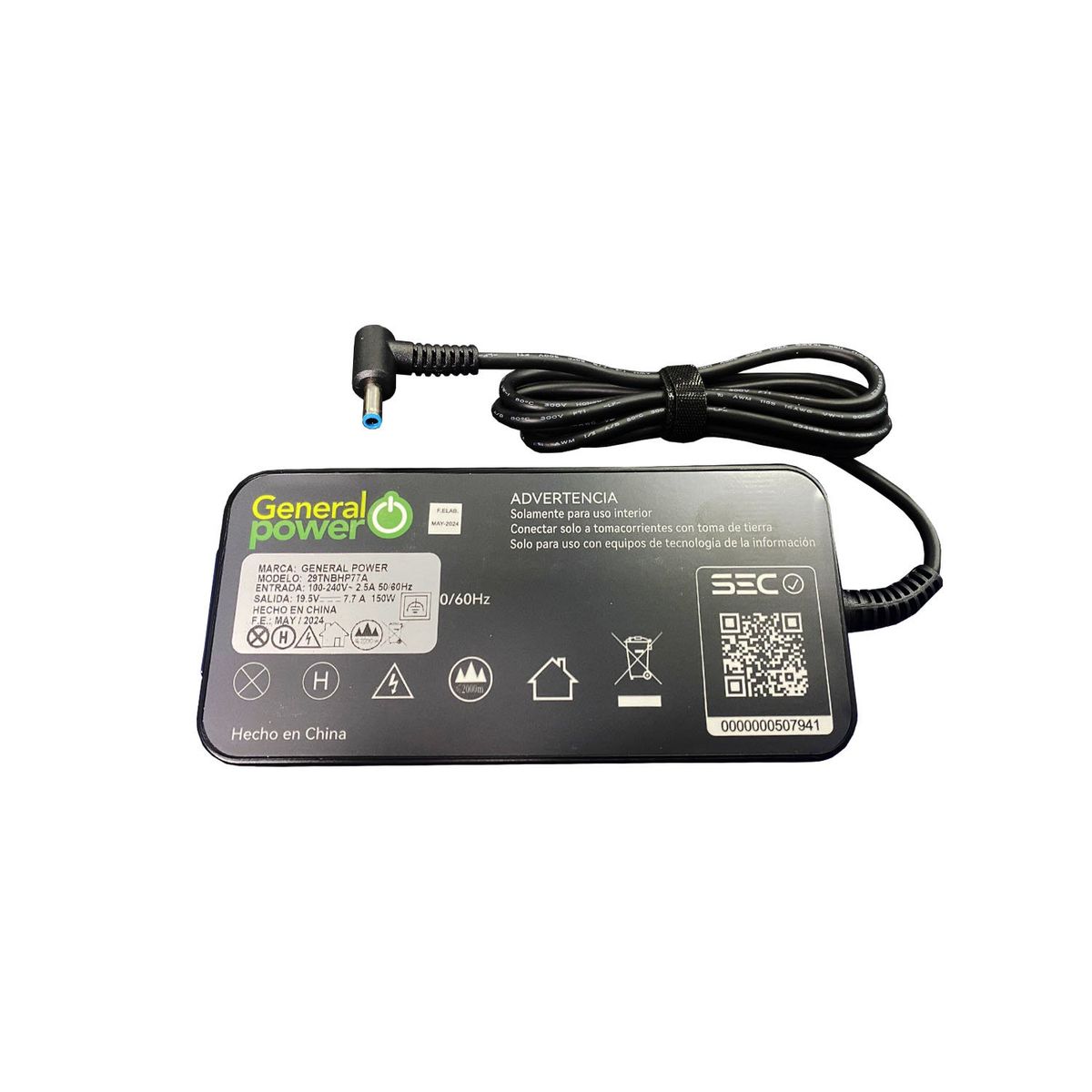 GENERAL POWER - Cargador Universal Para Notebook Gamer Hp 150w 19.5v 7.7a