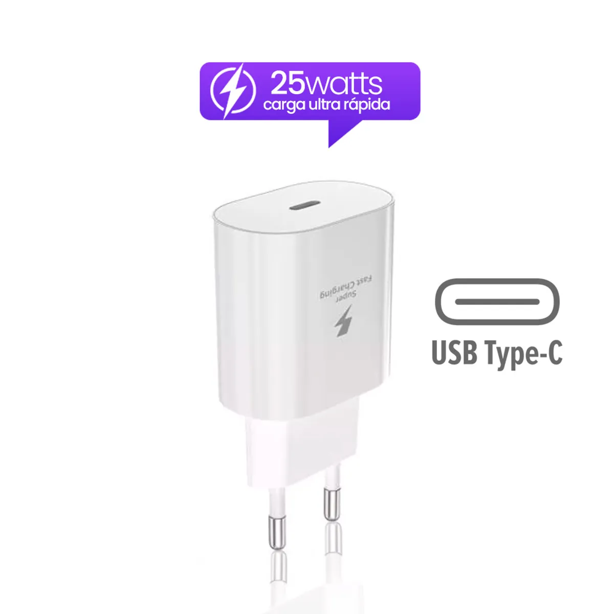 ULTRA - Enchufe Cargador Carga Ultra Rapida 25w Usb-c
