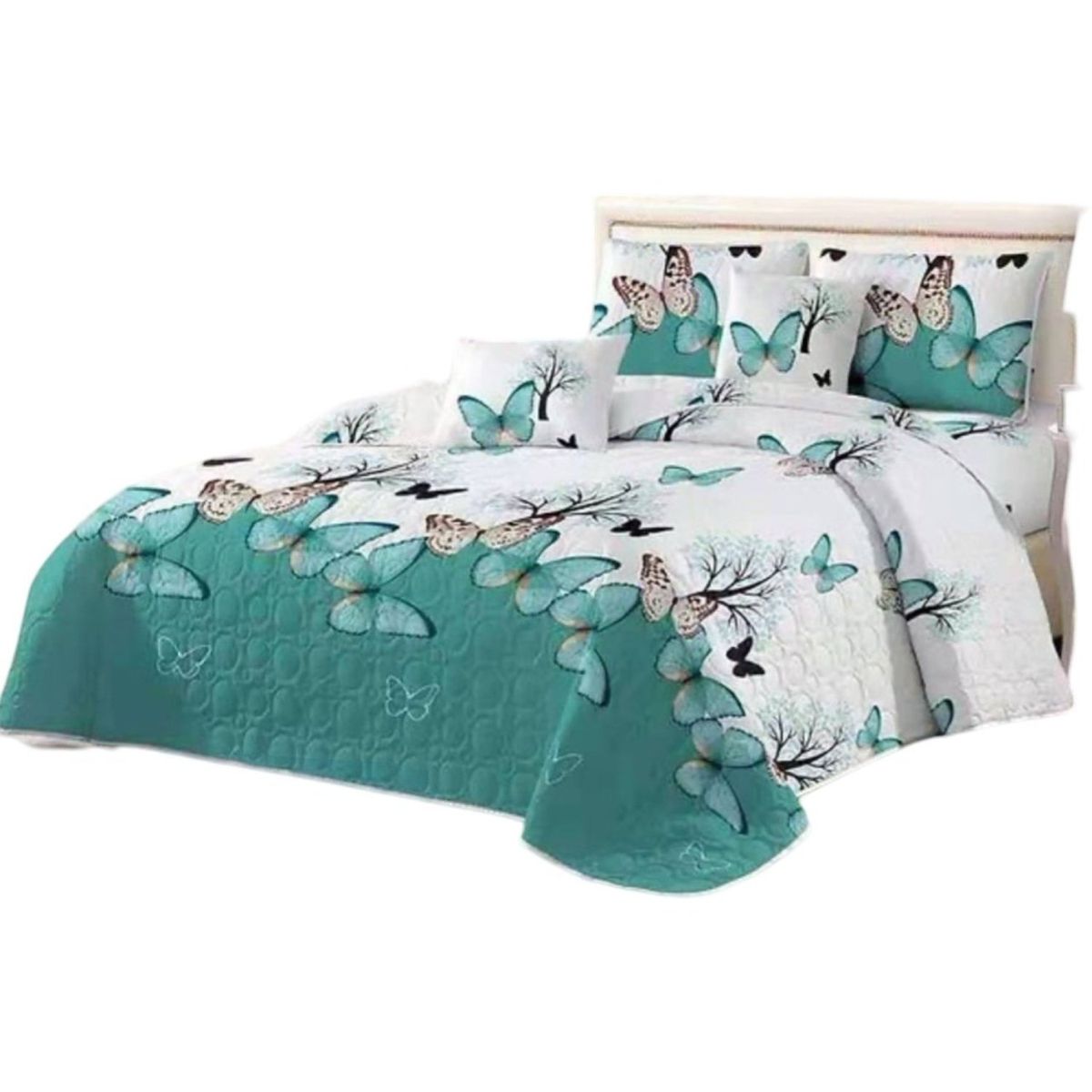 GENERICO - Cubrecama Verano Plaza y Media + Funda Almohada D12