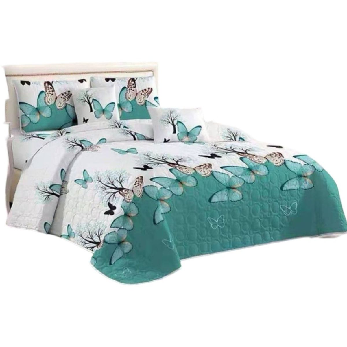 GENERICO - Cubrecama Verano Plaza y Media + Funda Almohada D12