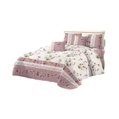 GENERICO - Cubrecama Quilt Verano King + 2 Fundas Almohada D8
