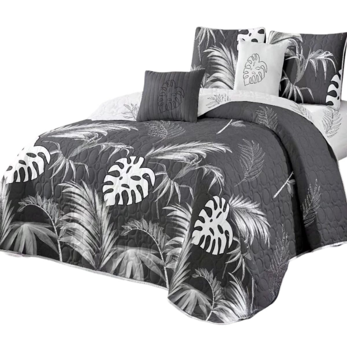 GENERICO - Cubrecama Quilt Verano King + 2 Fundas Almohada DA4