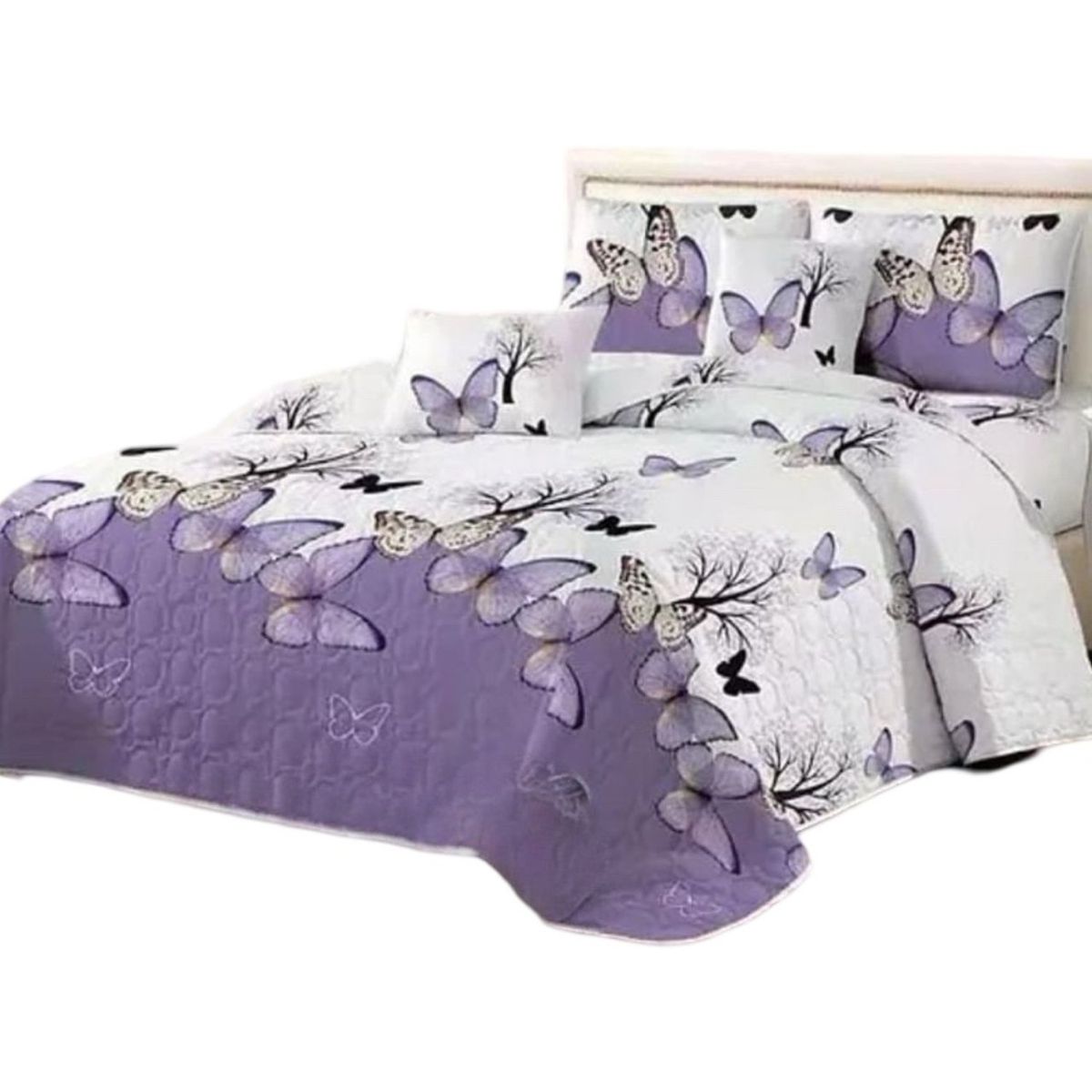 GENERICO - Cubrecama Quilt Verano King + 2 Fundas Almohada D16