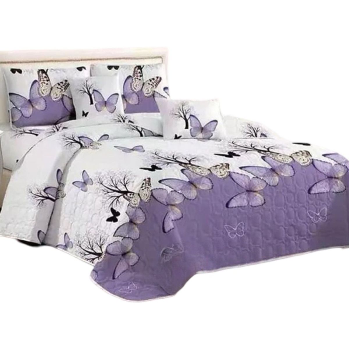 GENERICO - Cubrecama Quilt Verano King + 2 Fundas Almohada D16