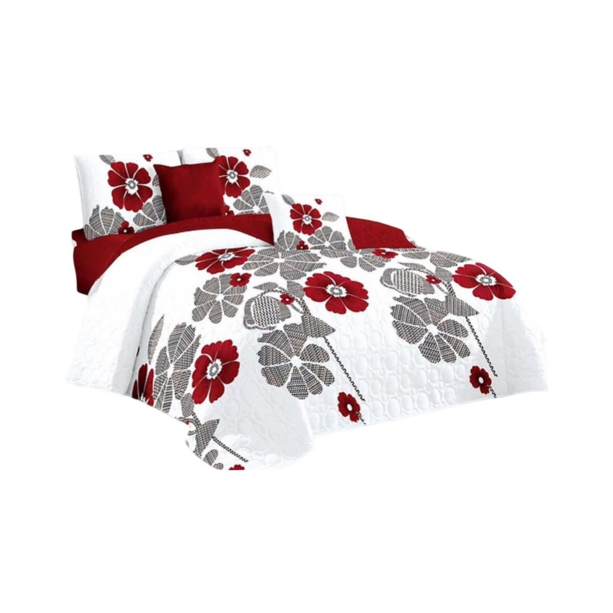 GENERICO - Cubrecama Quilt Verano King + 2 Fundas Almohada D14