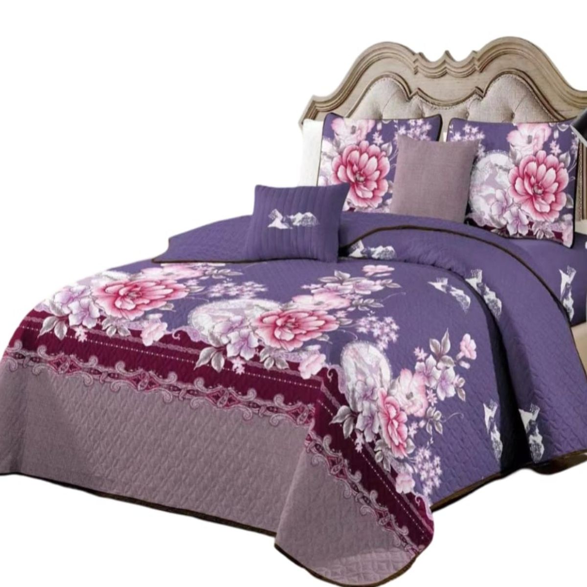 GENERICO - Cubrecama Quilt Verano 2 Plazas + 2 Fundas Almohada D13