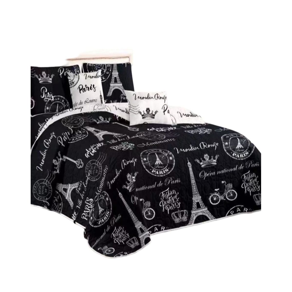 GENERICO - Cubrecama Quilt Verano 2 Plazas + 2 Fundas Almohada D12