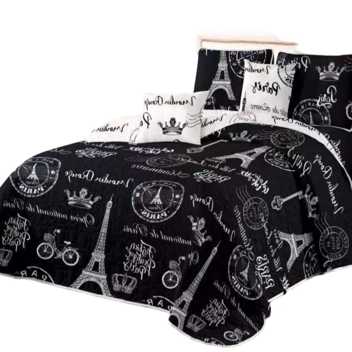 GENERICO - Cubrecama Quilt Verano 2 Plazas + 2 Fundas Almohada D12