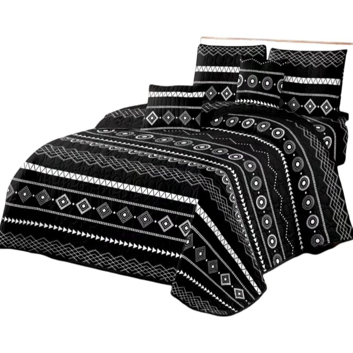 GENERICO - Cubrecama Quilt Verano 2 Plazas + 2 Fundas Almohada D11