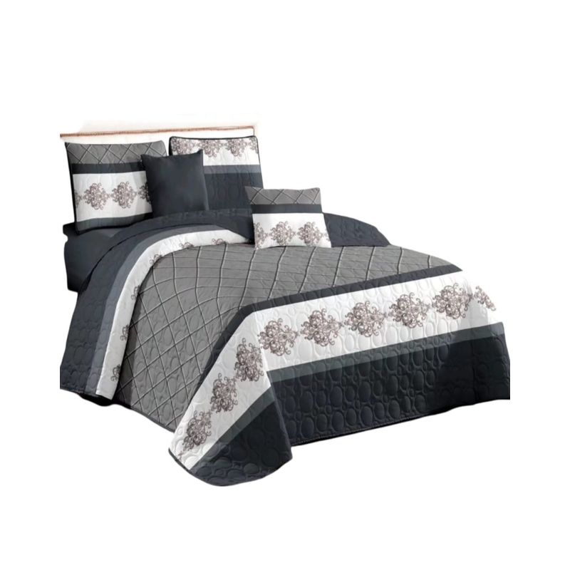 GENERICO - Cubrecama Quilt Verano 2 Plazas + 2 Fundas Almohada D10