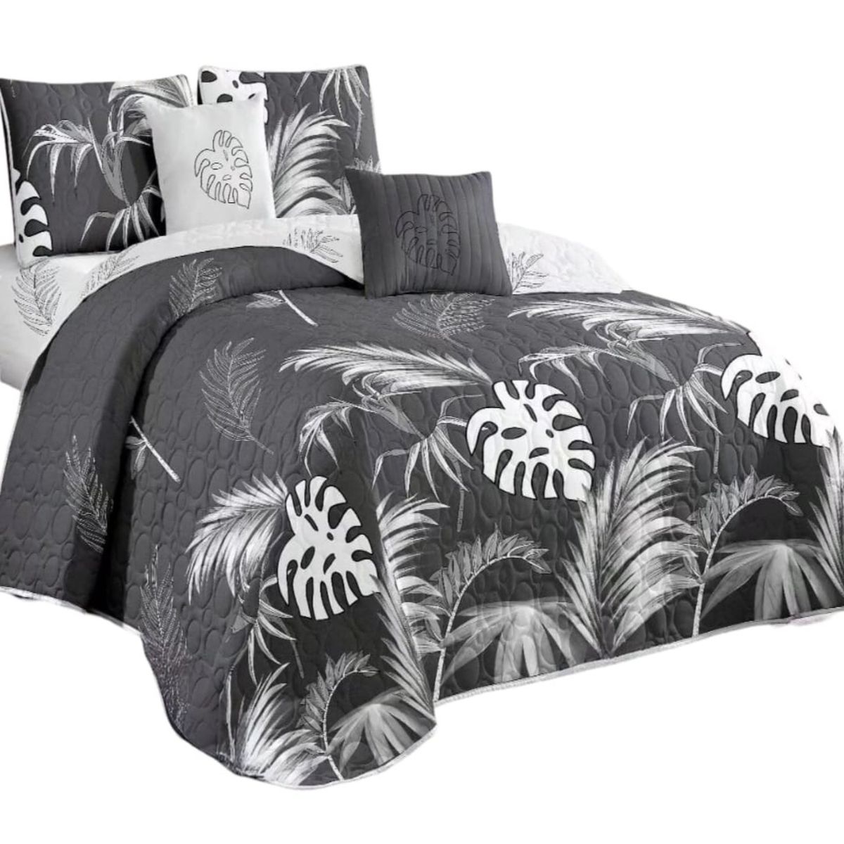 GENERICO - Cubrecama Quilt Verano 2 Plazas + 2 Fundas Almohada D4