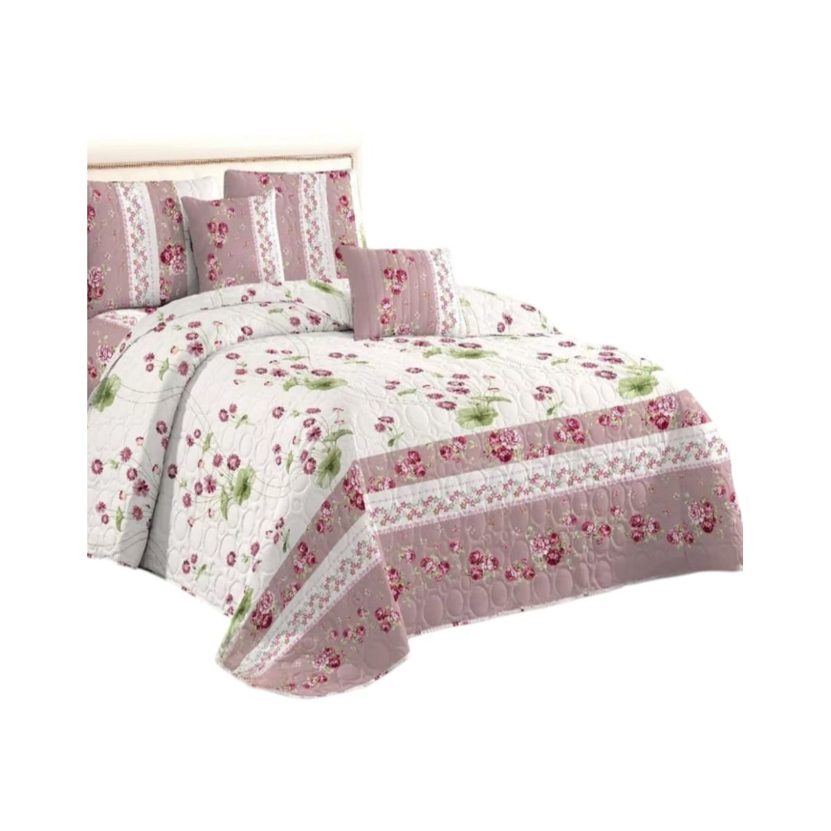 GENERICO - Cubrecama Quilt Verano 2 Plazas + 2 Fundas Almohada D3
