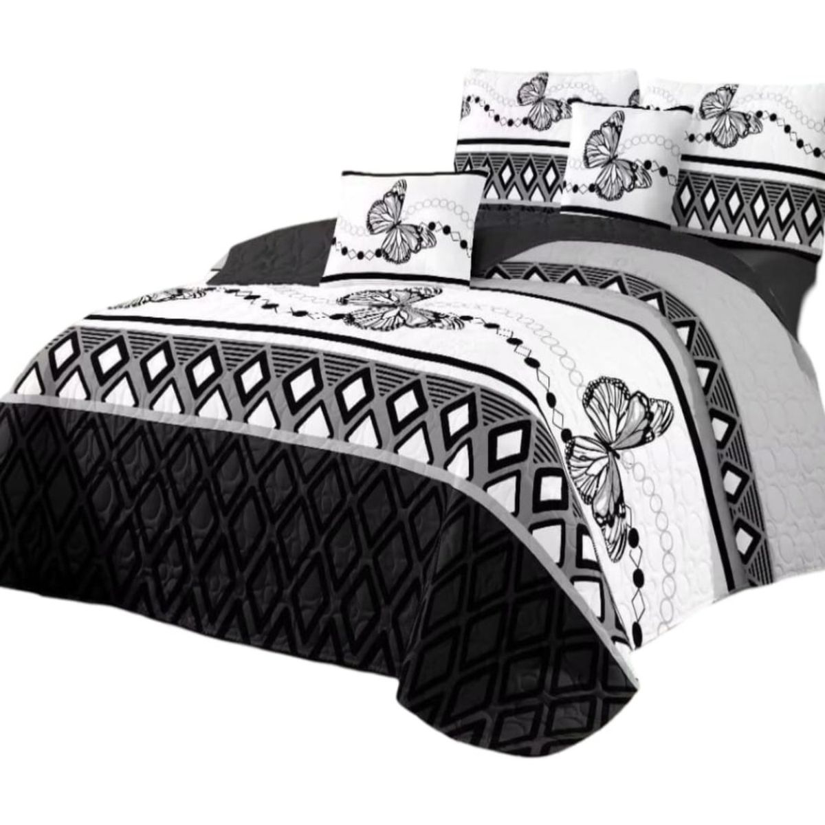 GENERICO - Cubrecama Quilt Verano 2 Plazas + 2 Fundas Almohada D1