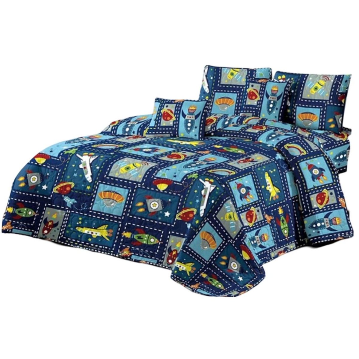 GENERICO - Cubrecama 1P y Media Quilt Verano + Funda Almohada D9