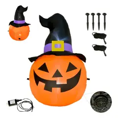 RACK & PACK - Inflable Halloween 1.20 Mts Cabeza Calabaza Embrujada Led